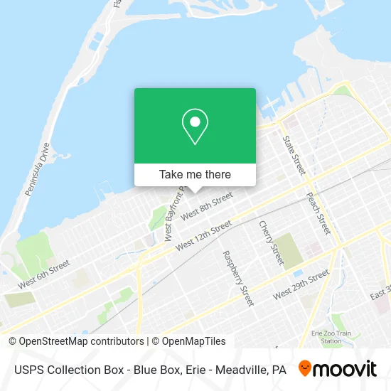 USPS Collection Box - Blue Box map