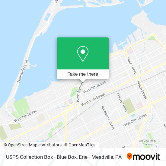 USPS Collection Box - Blue Box map