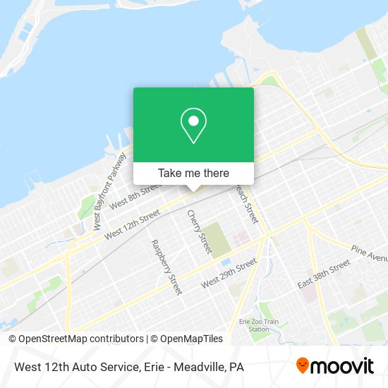West 12th Auto Service map