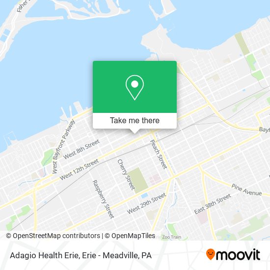 Mapa de Adagio Health Erie