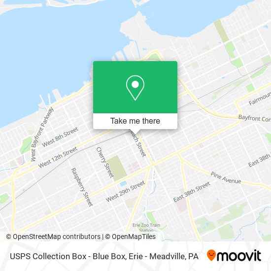 USPS Collection Box - Blue Box map