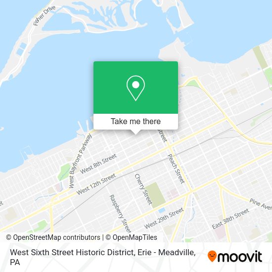 West Sixth Street Historic District map