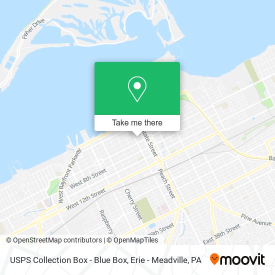 USPS Collection Box - Blue Box map
