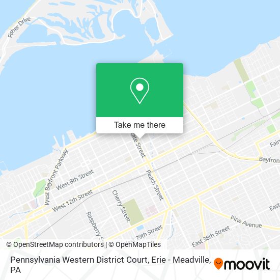 Mapa de Pennsylvania Western District Court