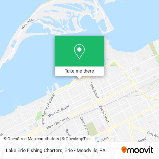 Lake Erie Fishing Charters map