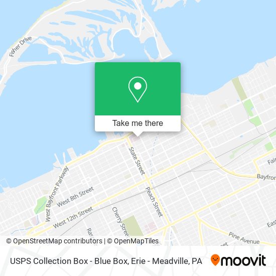 USPS Collection Box - Blue Box map