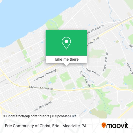 Erie Community of Christ map