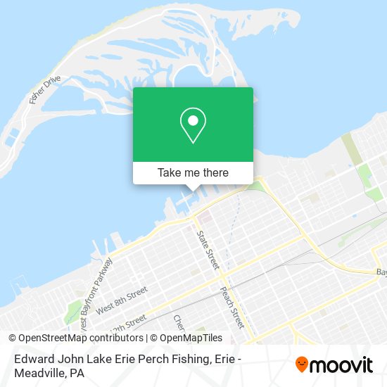 Mapa de Edward John Lake Erie Perch Fishing