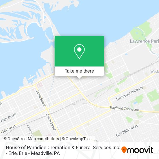House of Paradise Cremation & Funeral Services Inc. - Erie map