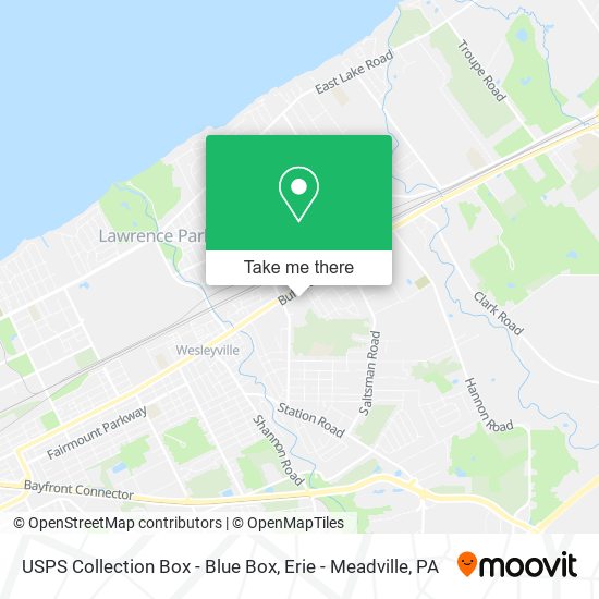 USPS Collection Box - Blue Box map