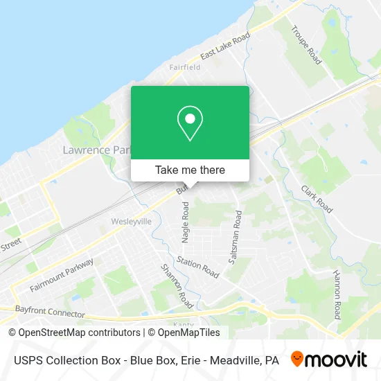USPS Collection Box - Blue Box map