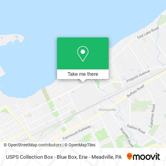 Mapa de USPS Collection Box - Blue Box