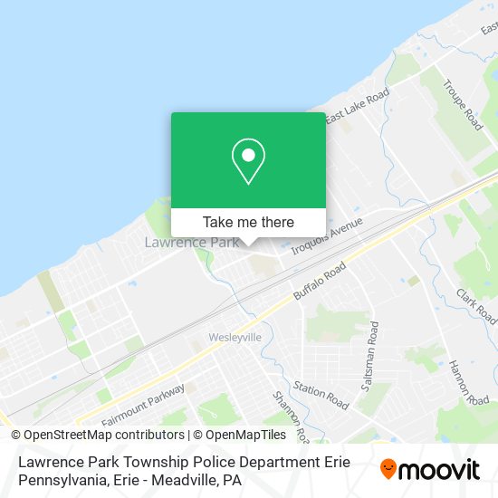 Lawrence Park Township Police Department Erie Pennsylvania map