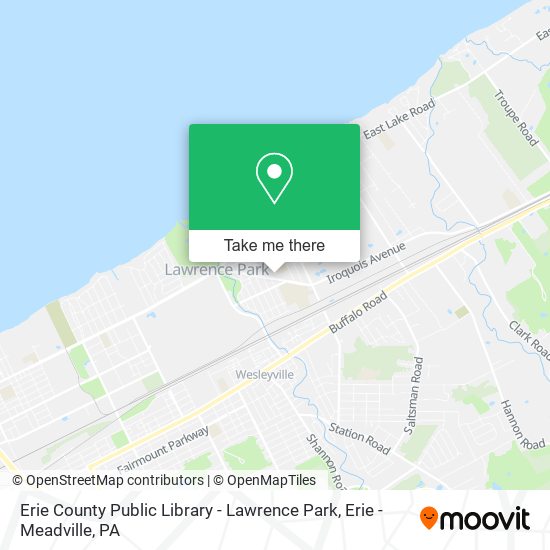 Mapa de Erie County Public Library - Lawrence Park
