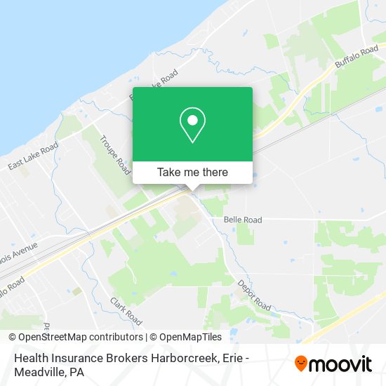 Health Insurance Brokers Harborcreek map