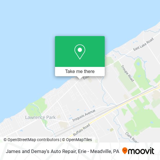 James and Demay's Auto Repair map