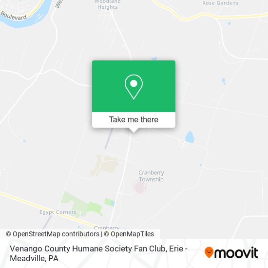 Venango County Humane Society Fan Club map