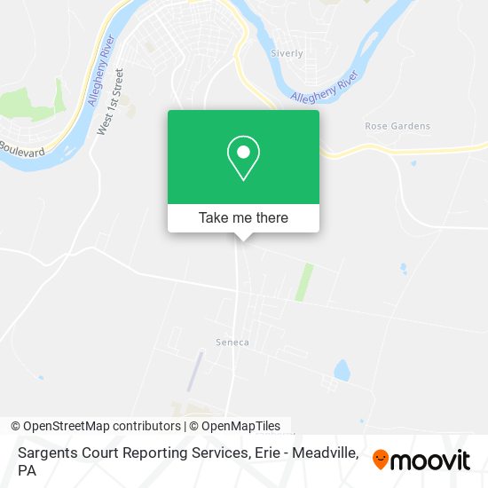 Sargents Court Reporting Services map