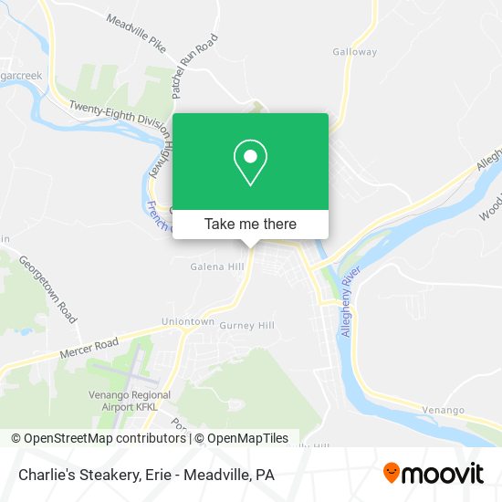 Charlie's Steakery map