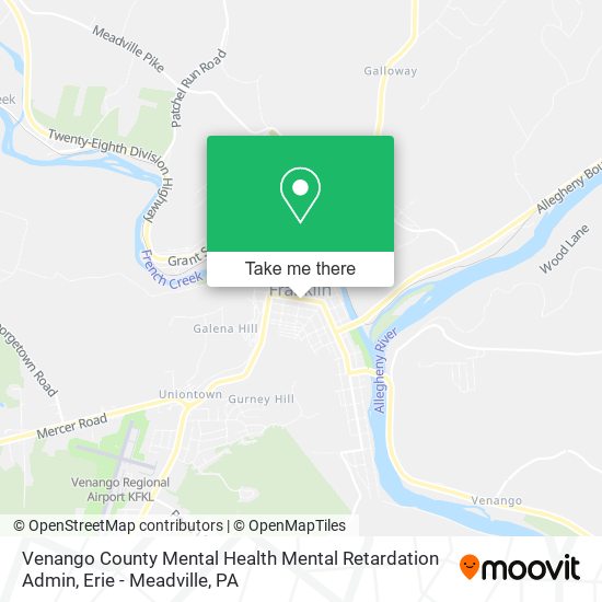 Mapa de Venango County Mental Health Mental Retardation Admin