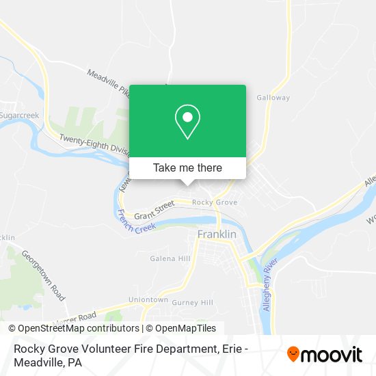 Rocky Grove Volunteer Fire Department map