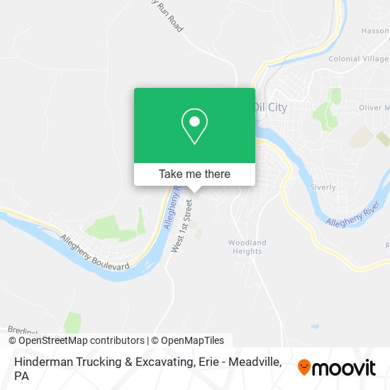 Hinderman Trucking & Excavating map