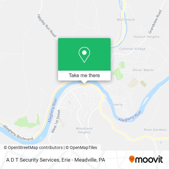 A D T Security Services map