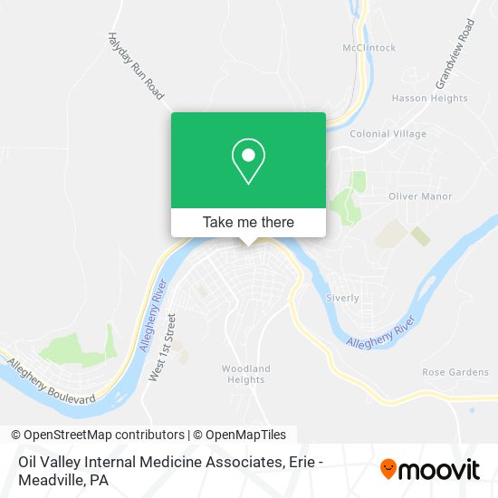 Oil Valley Internal Medicine Associates map
