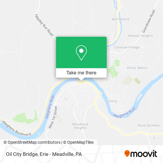 Oil City Bridge map