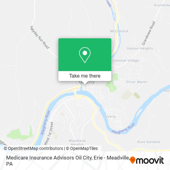 Mapa de Medicare Insurance Advisors Oil City