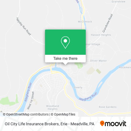 Oil City Life Insurance Brokers map