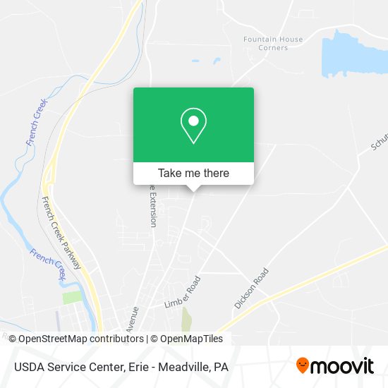 USDA Service Center map