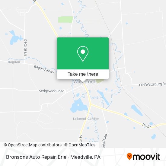 Bronsons Auto Repair map