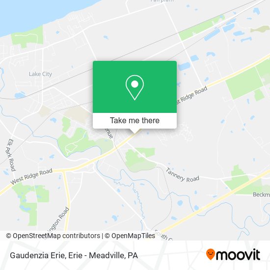Gaudenzia Erie map