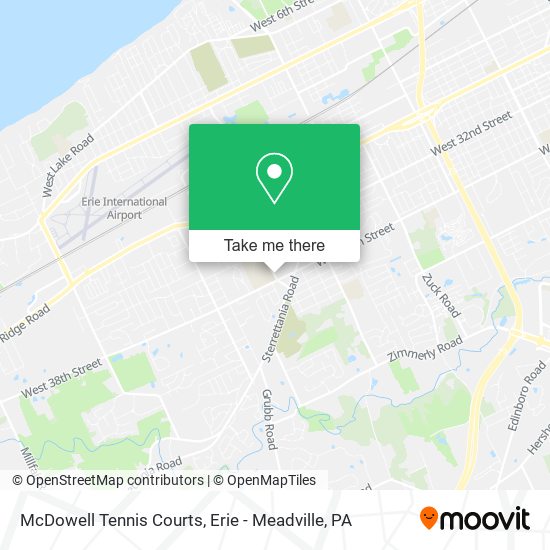 McDowell Tennis Courts map