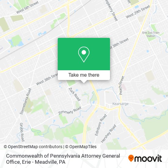 Commonwealth of Pennsylvania Attorney General Office map