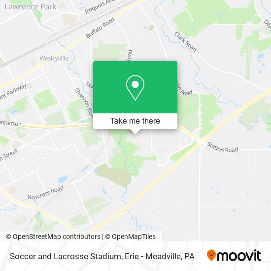Mapa de Soccer and Lacrosse Stadium