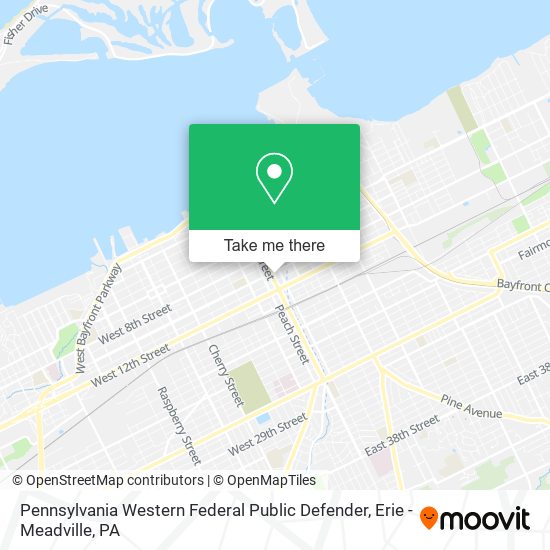 Mapa de Pennsylvania Western Federal Public Defender