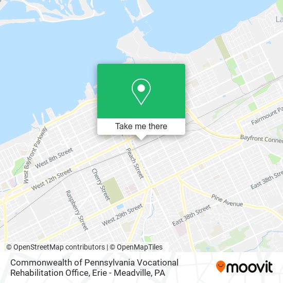 Mapa de Commonwealth of Pennsylvania Vocational Rehabilitation Office