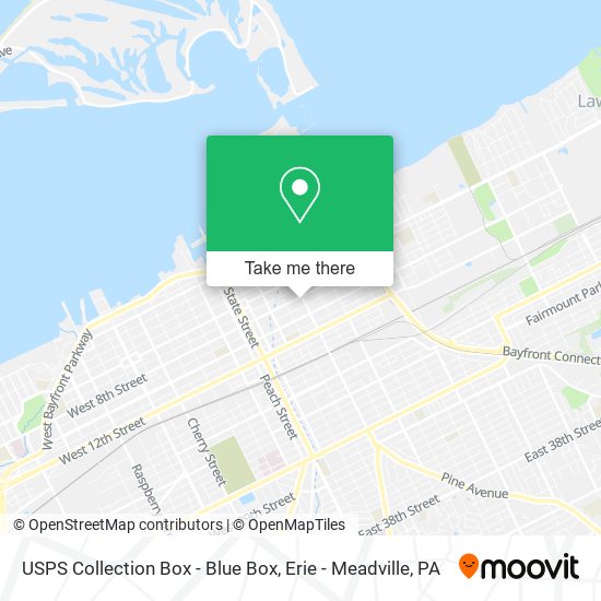 Mapa de USPS Collection Box - Blue Box