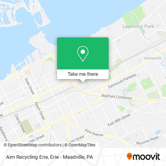 Aim Recycling Erie map