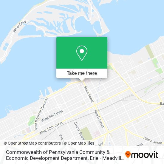 Mapa de Commonwealth of Pennsylvania Community & Economic Development Department