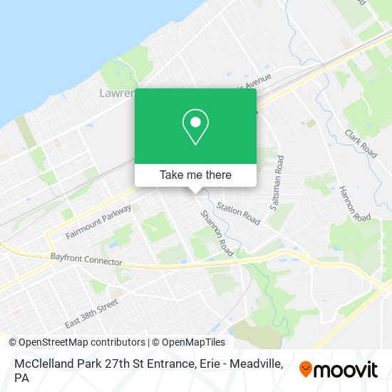 McClelland Park 27th St Entrance map