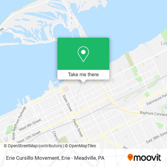 Erie Cursillo Movement map