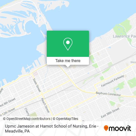Mapa de Upmc Jameson at Hamot School of Nursing