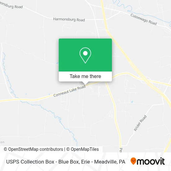 USPS Collection Box - Blue Box map
