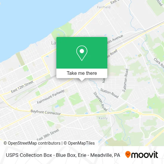 USPS Collection Box - Blue Box map