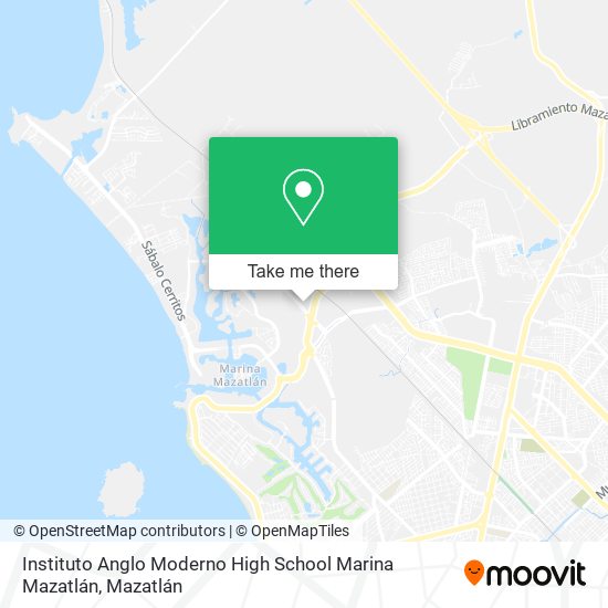 Mapa de Instituto Anglo Moderno High School Marina Mazatlán