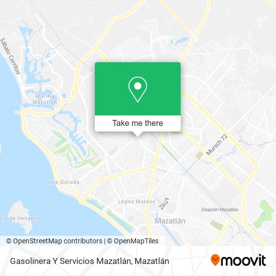 Mapa de Gasolinera Y Servicios Mazatlán
