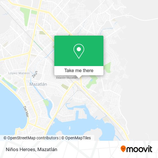 Niños Heroes map